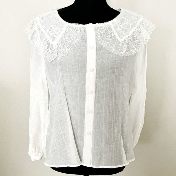 NWT Zara Lace Blouse  - Picture 1 of 9